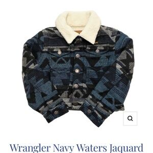 Wrangler Kids Blue Patterned Jean Jacket